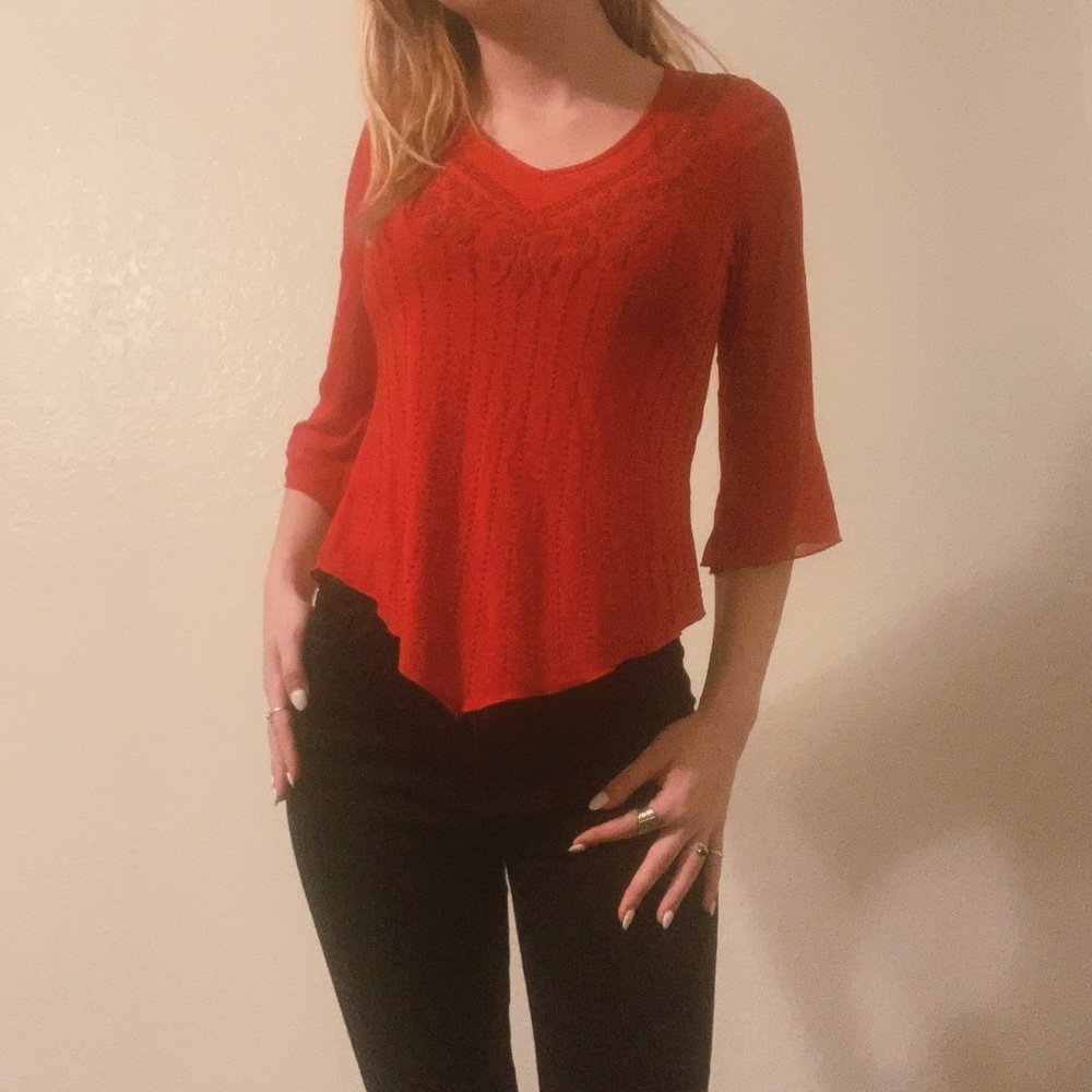 🍒Red Beaded Blouse🍒